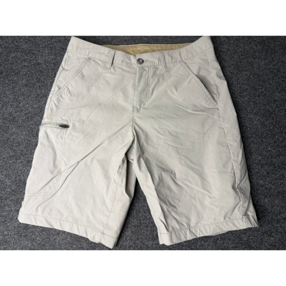 Eddie Bauer Mens Horizon Guide Cargo Shorts Gray Stretch Hiking Outdoor Size 32